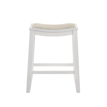 Iyani - Coastal Modern Wood Counter Height Kitchen Bar Stool