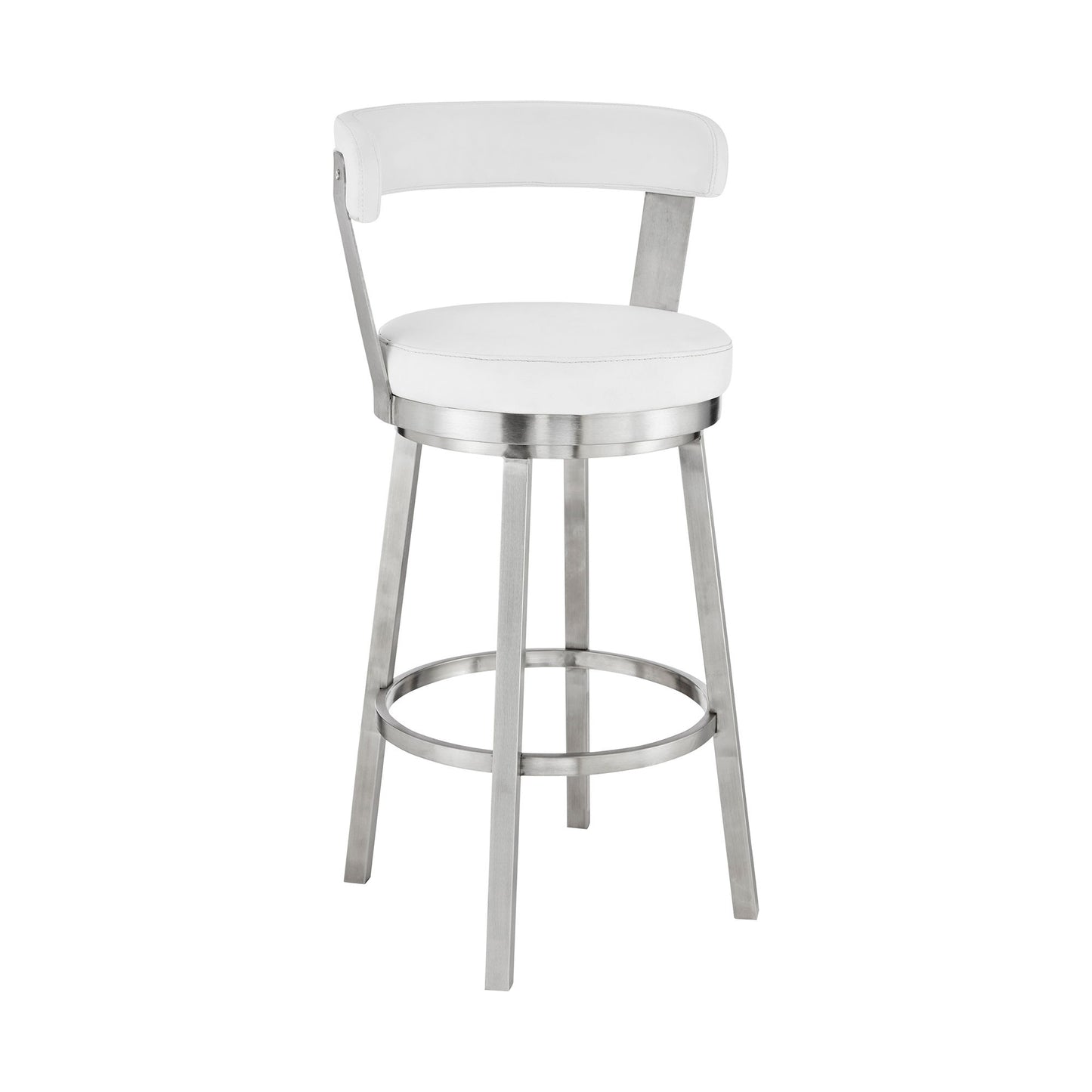 Bryant - Swivel Bar Stool With Silver Frame
