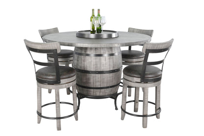 Alpine - Counter Swivel Barstool, Cushion Seat (Set of 2) - Gray