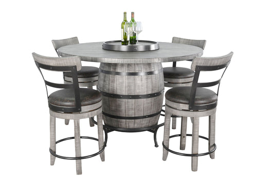 Alpine - Counter Swivel Barstool, Cushion Seat (Set of 2) - Gray