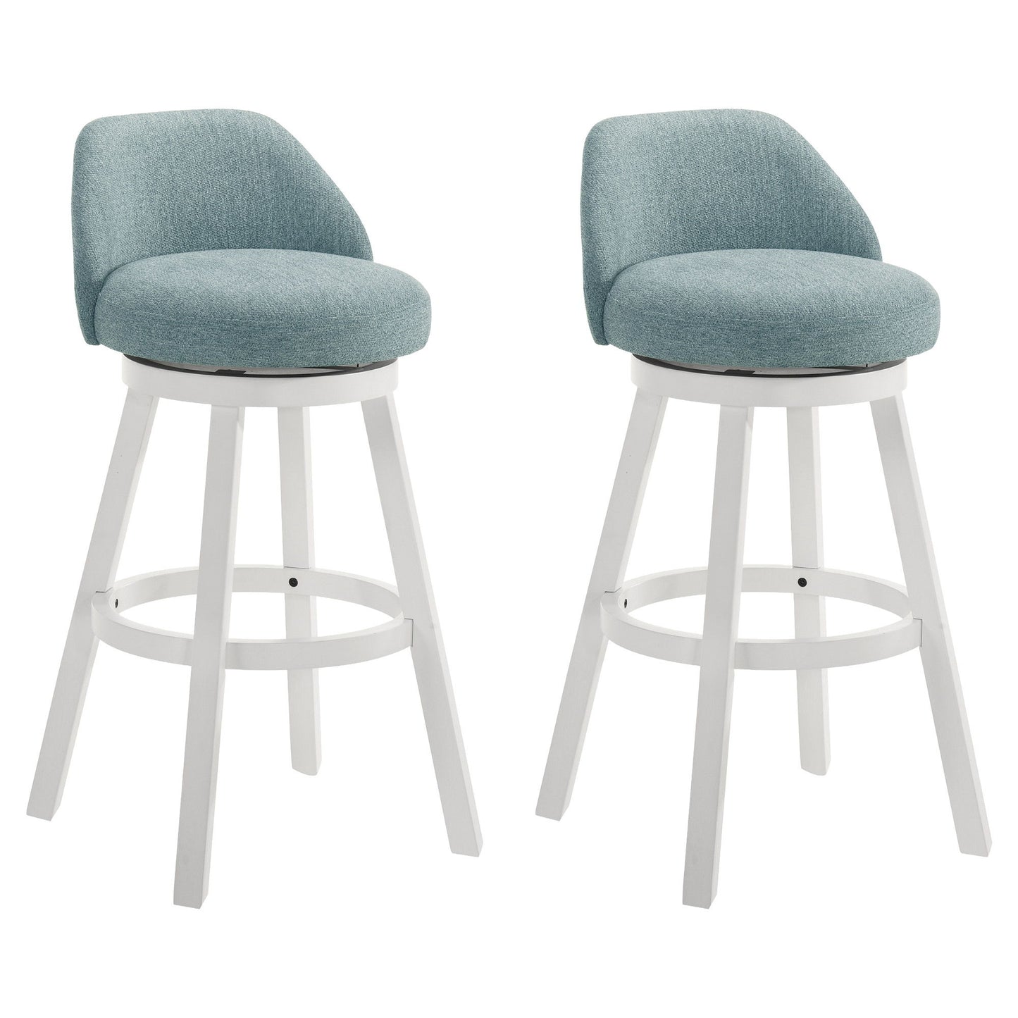 Erika - Modern Transitional Swivel Wood Bar Height Kitchen Bar Stool