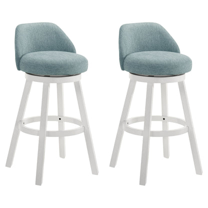 Erika - Modern Transitional Swivel Wood Bar Height Kitchen Bar Stool