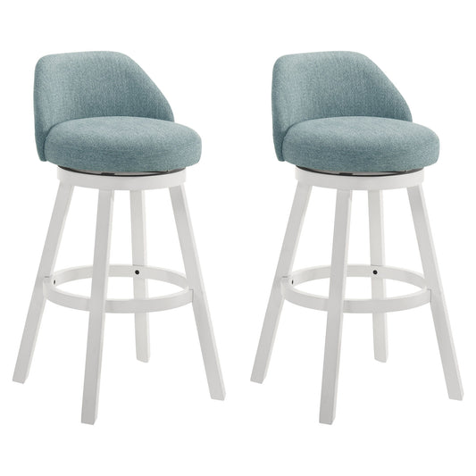 Erika - Modern Transitional Swivel Wood Bar Height Kitchen Bar Stool