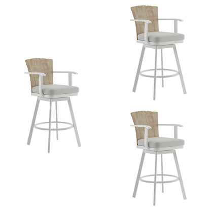 Hazel - Outdoor Patio Swivel Counter Stool Set