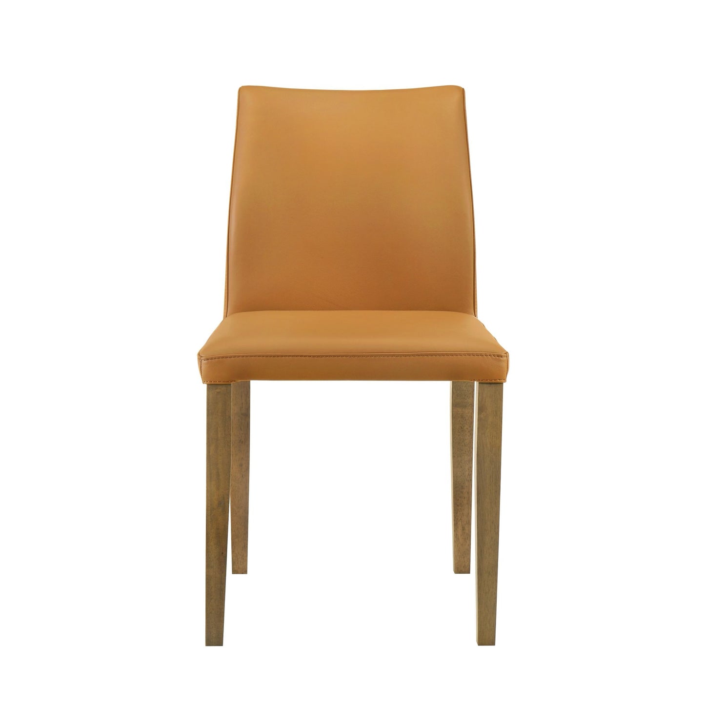 Elyza - Full Back Top Grain Leather Upholstered Wood Dining Chairs (Set of 2)