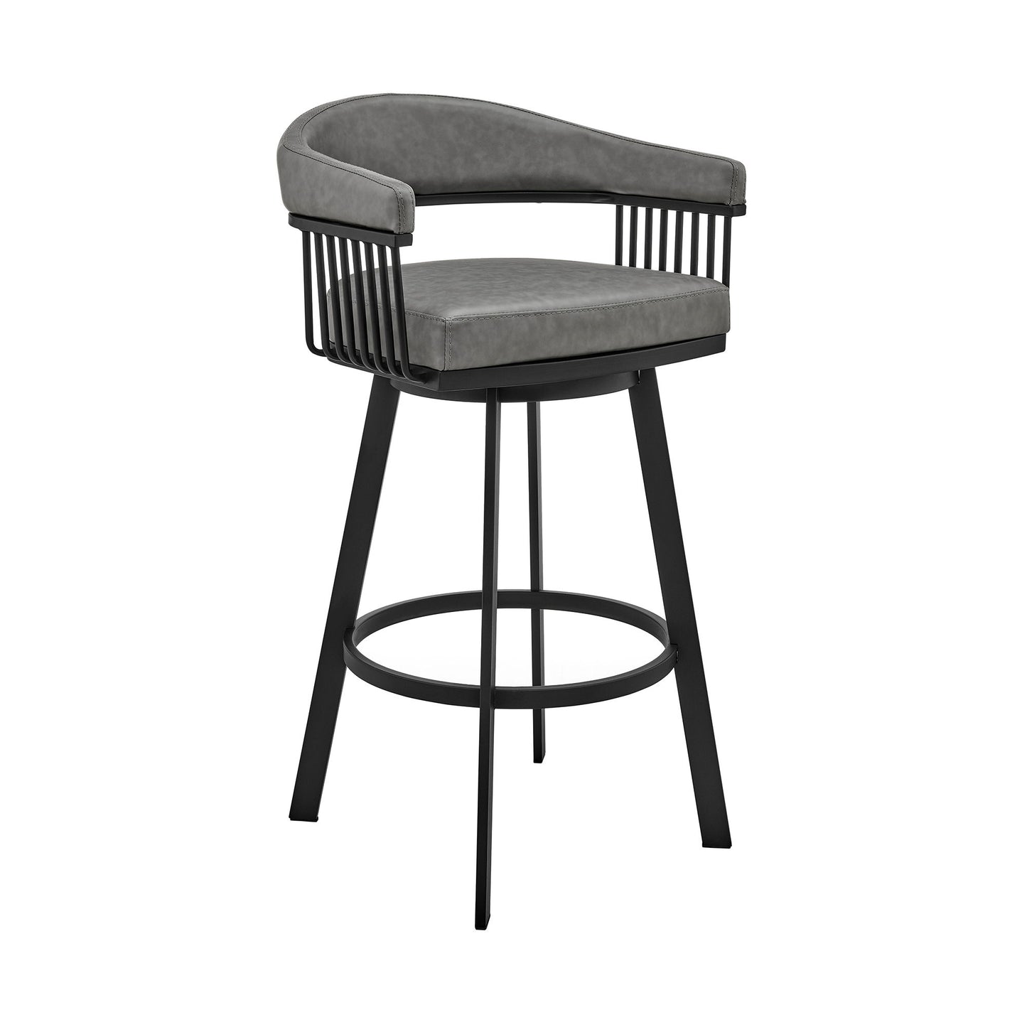 Bronson - Swivel Bar Stool - Black Finish
