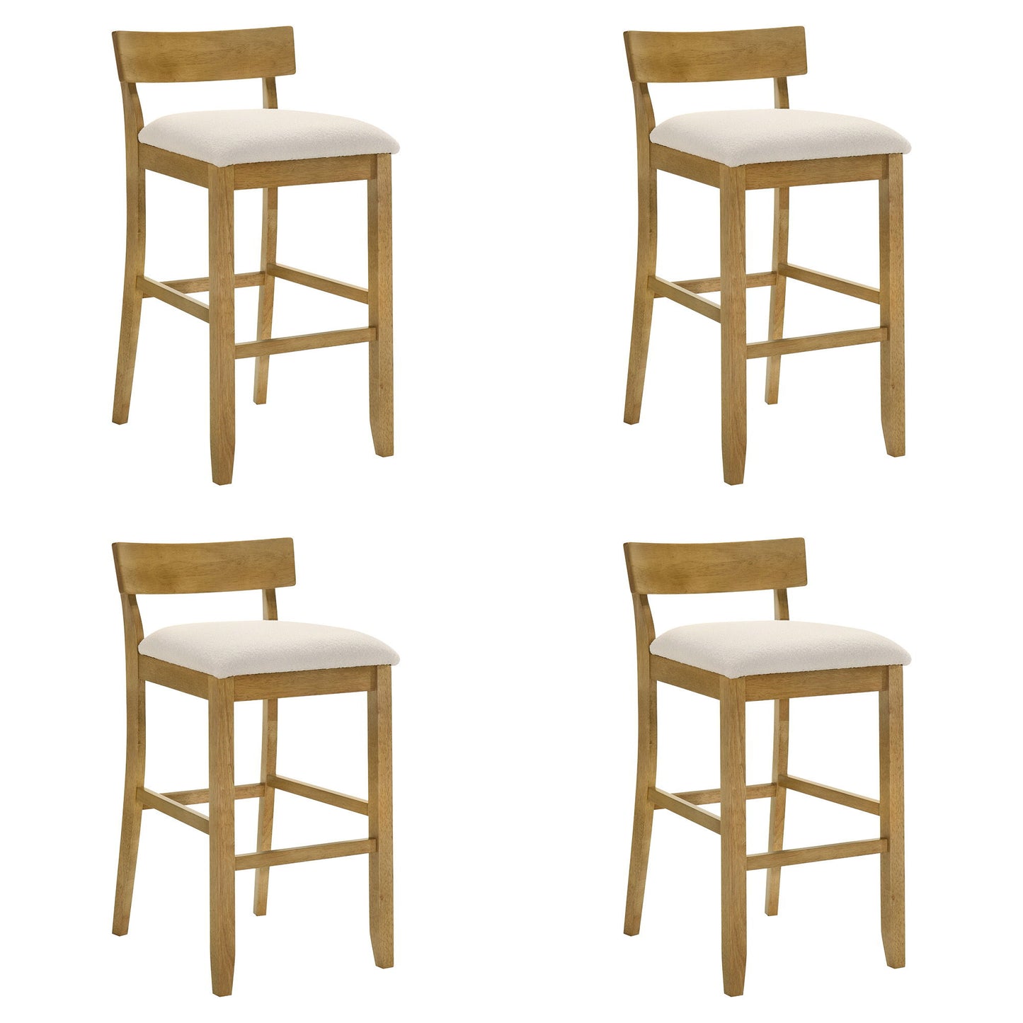 Merie - Modern Transitional Wood Bar Height Kitchen Bar Stool