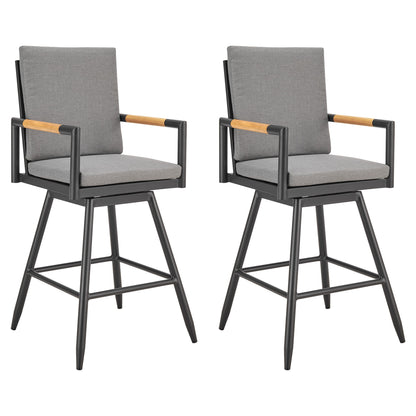 Crown - Outdoor Patio Swivel Bar Stool Set