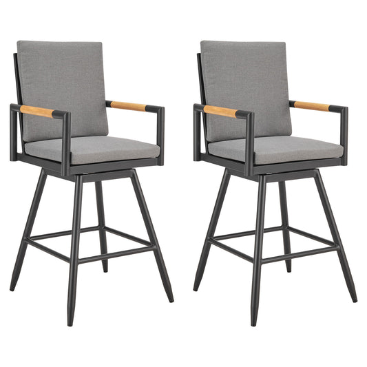 Crown - Outdoor Patio Swivel Bar Stool Set