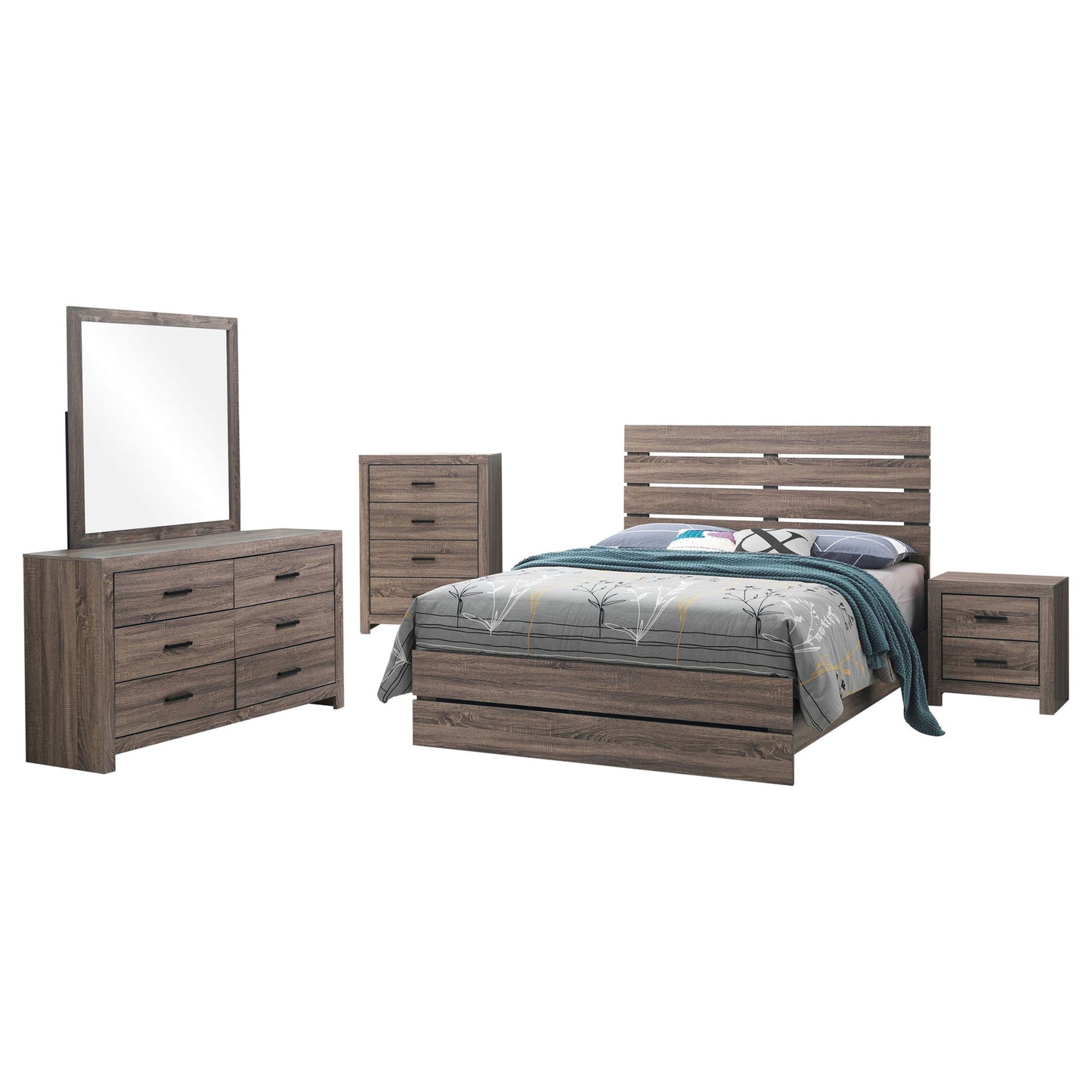 Brantford 5-piece Eastern King Bedroom Set Barrel Oak