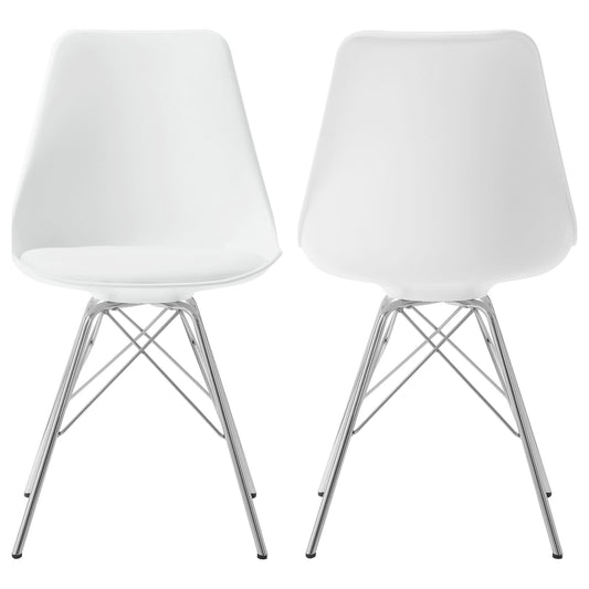 Juniper Polypropylene Dining Side Chair White (Set of 2)