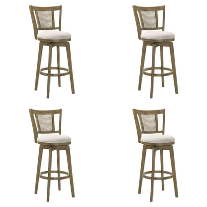 Isla - 26" Putty Brown Counter Height Rubberwood Swivel Barstool