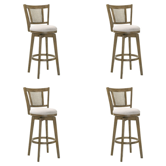 Isla - 26" Putty Brown Counter Height Rubberwood Swivel Barstool