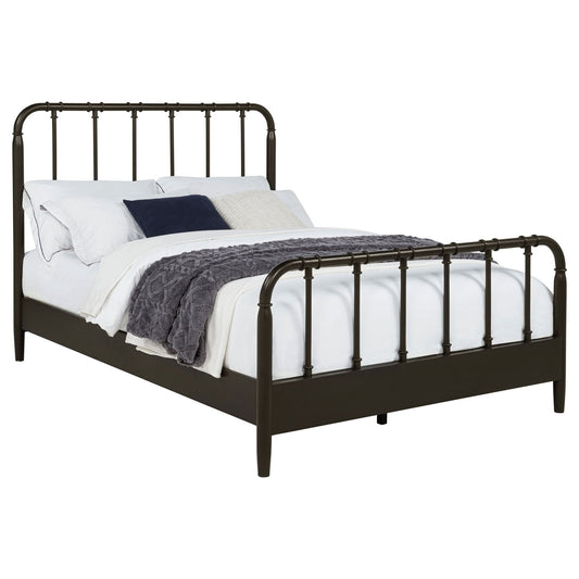 Rocco All Wood Water Pipe Open Frame Eastern King Bed Dark Bronze
