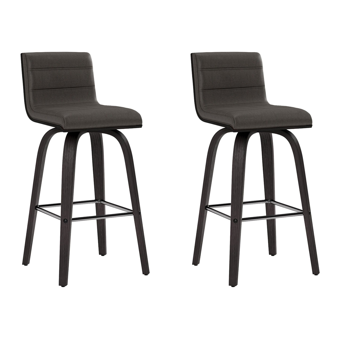 Vienna - 26" Swivel Counter Stool - Black Wood