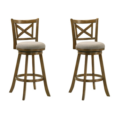 Kodi - Modern Farmhouse Swivel Wood Bar Height Kitchen Bar Stool