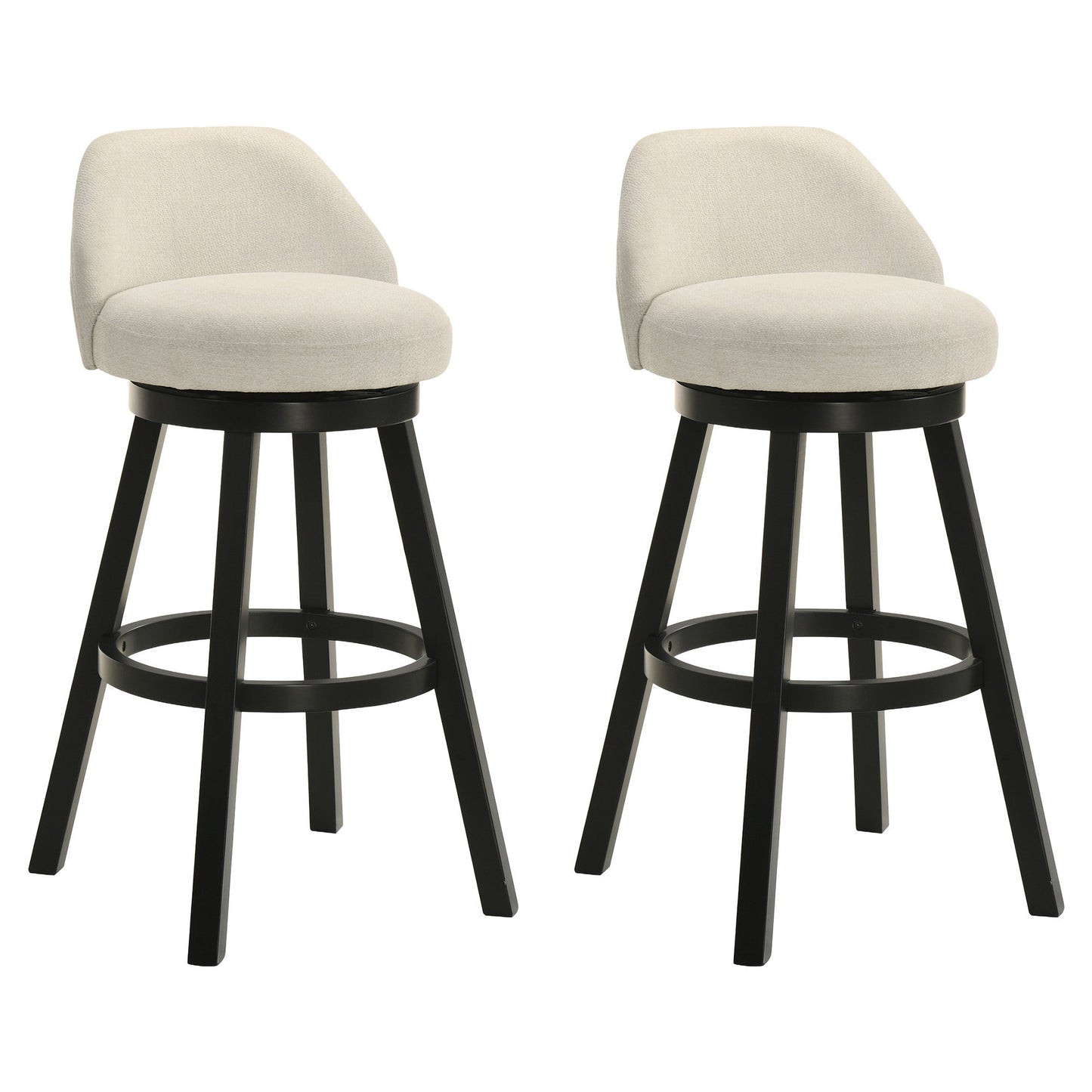 Erika - Modern Transitional Swivel Wood Bar Height Kitchen Bar Stool