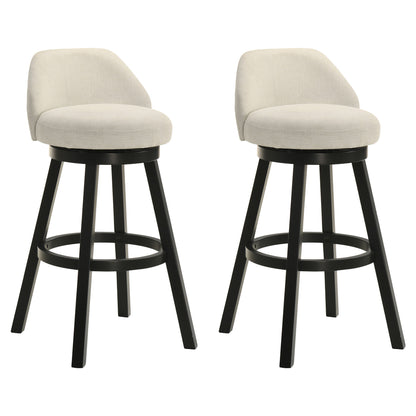 Erika - Modern Transitional Swivel Wood Bar Height Kitchen Bar Stool