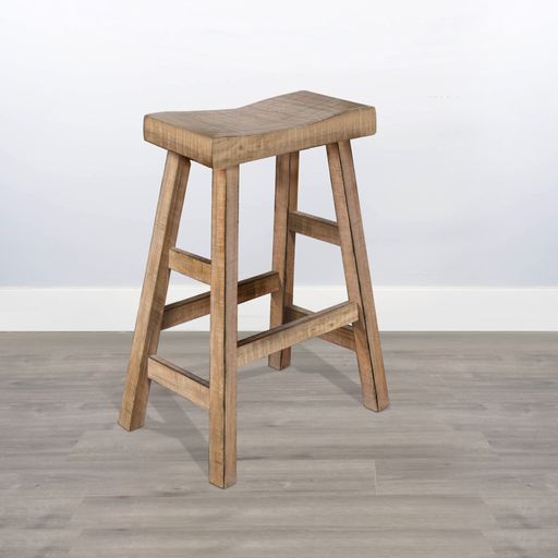 Marina - Stool With Wood Seat (Set of 2)