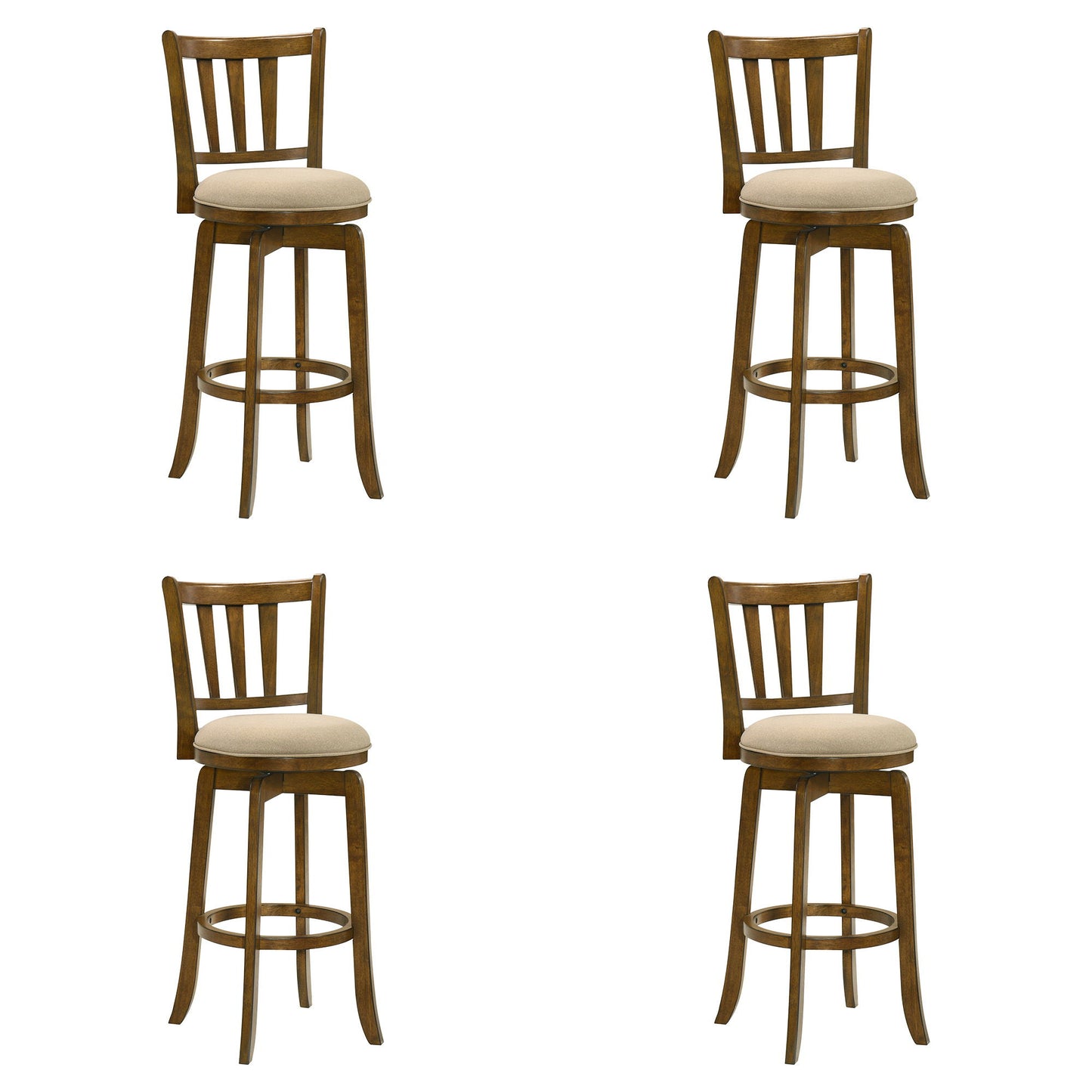 Wren - Modern Farmhouse Swivel Wood Bar Height Kitchen Bar Stool