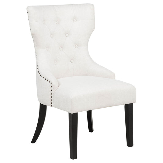 Baney Fabric Upholstered Dining Side Chair Cream and Black