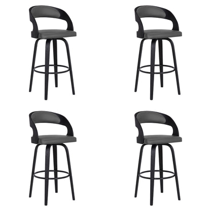 Shelly - 30" Bar Height Swivel Bar Stool With Black Frame