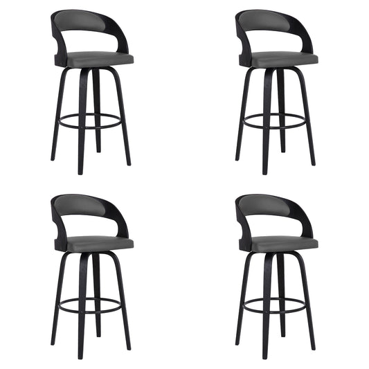 Shelly - 30" Bar Height Swivel Bar Stool With Black Frame