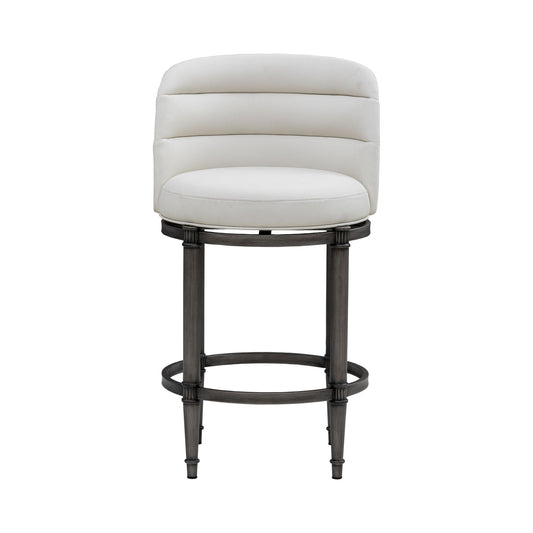 Eunice - Faux Leather Upholstered Swivel Counter Height Barstool