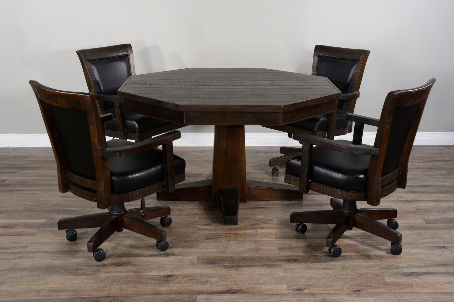 Homestead - Reversible Game And Dining Poker Table - Tobacco Leaf