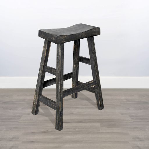 Marina - Stool With Wood Seat (Set of 2)