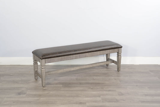Homestead Hills - Cushioned Bench - Tobacco Leaf / Alpine Gray