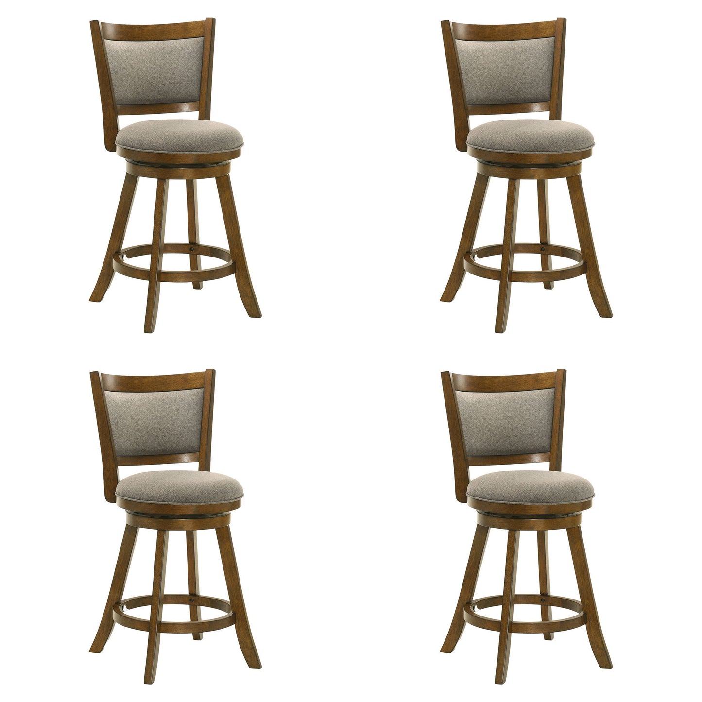 Aiden - Modern Farmhouse Swivel Wood Counter Height Kitchen Bar Stool