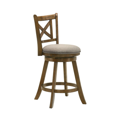 Kodi - Modern Farmhouse Swivel Wood Counter Height Kitchen Bar Stool