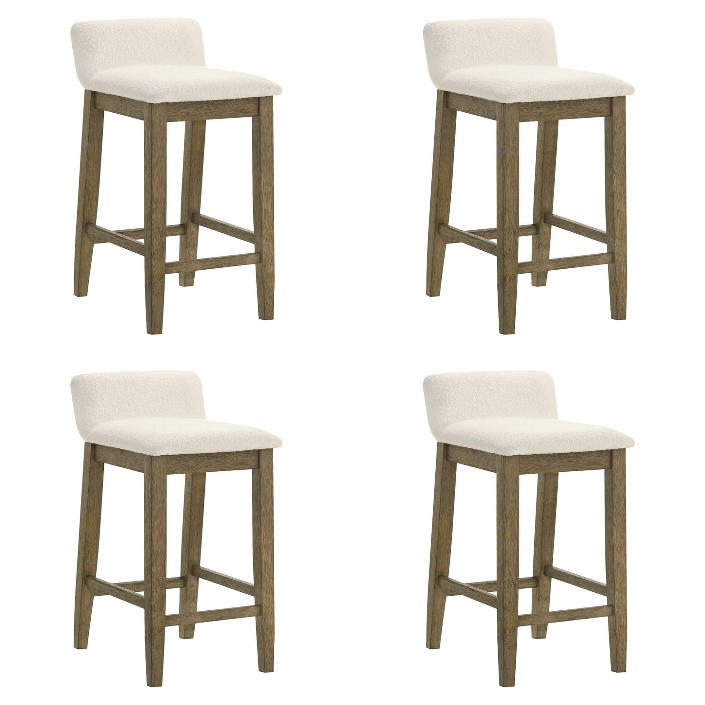 Annikah - Modern Transitional Wood Counter Height Kitchen Bar Stool