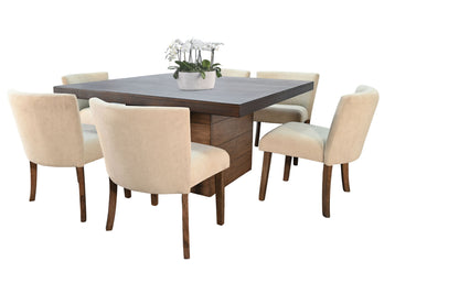 Lucas - Dining Chair, Cushion Seat (Set of 2) - Dark Brown