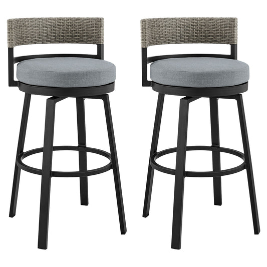 Encinitas - Outdoor Patio Counter Height Swivel Bar Stool Set
