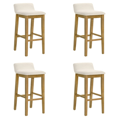 Annikah - Modern Transitional Wood Bar Height Kitchen Bar Stool