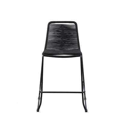 Shasta - 30" Outdoor Metal And Rope Stackable Barstool