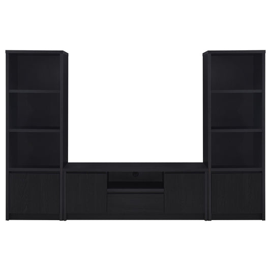 Winfield 3-piece Entertainment Center 60-inch TV Stand Black