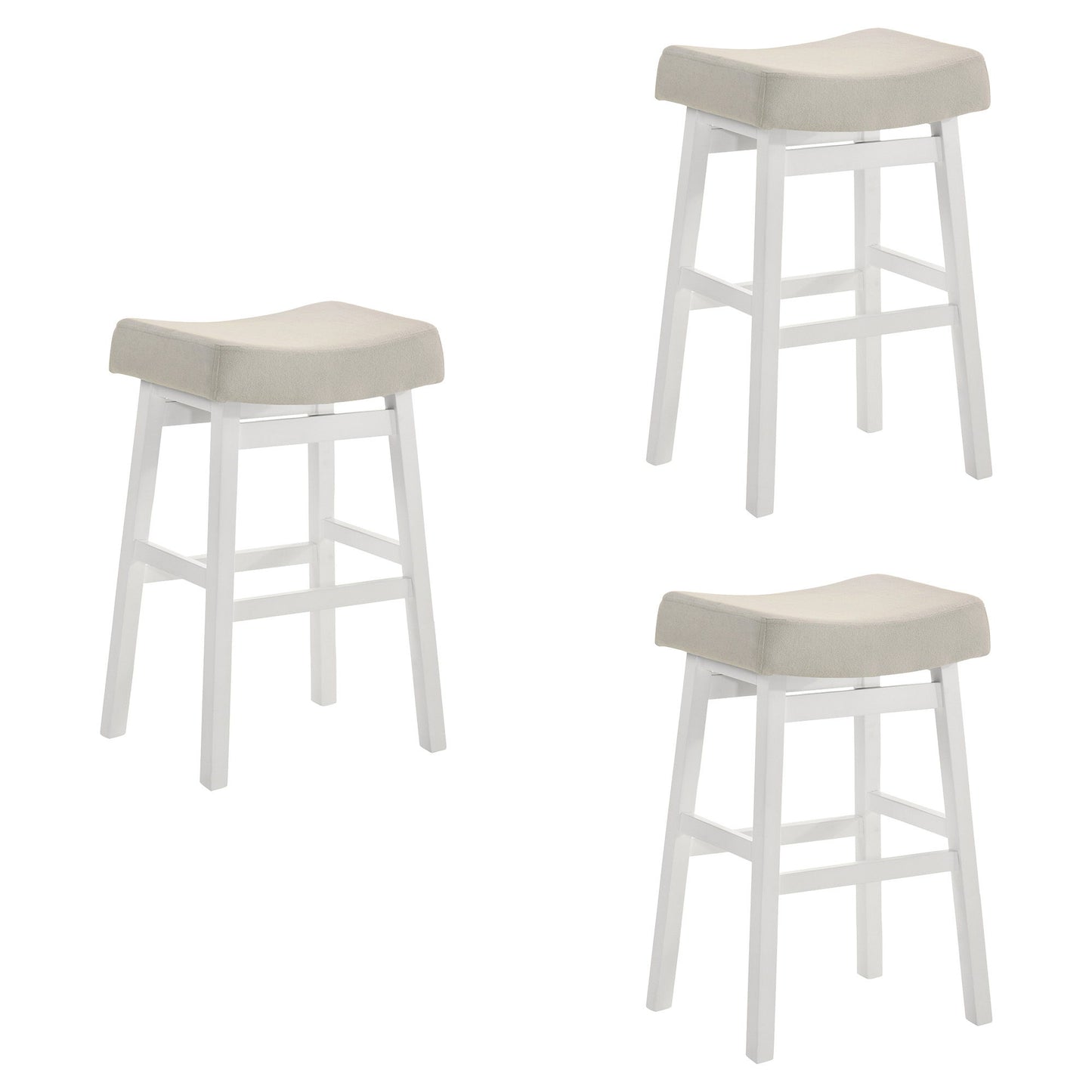 Lenon - Modern Farmhouse Wood Bar Height Kitchen Bar Stool