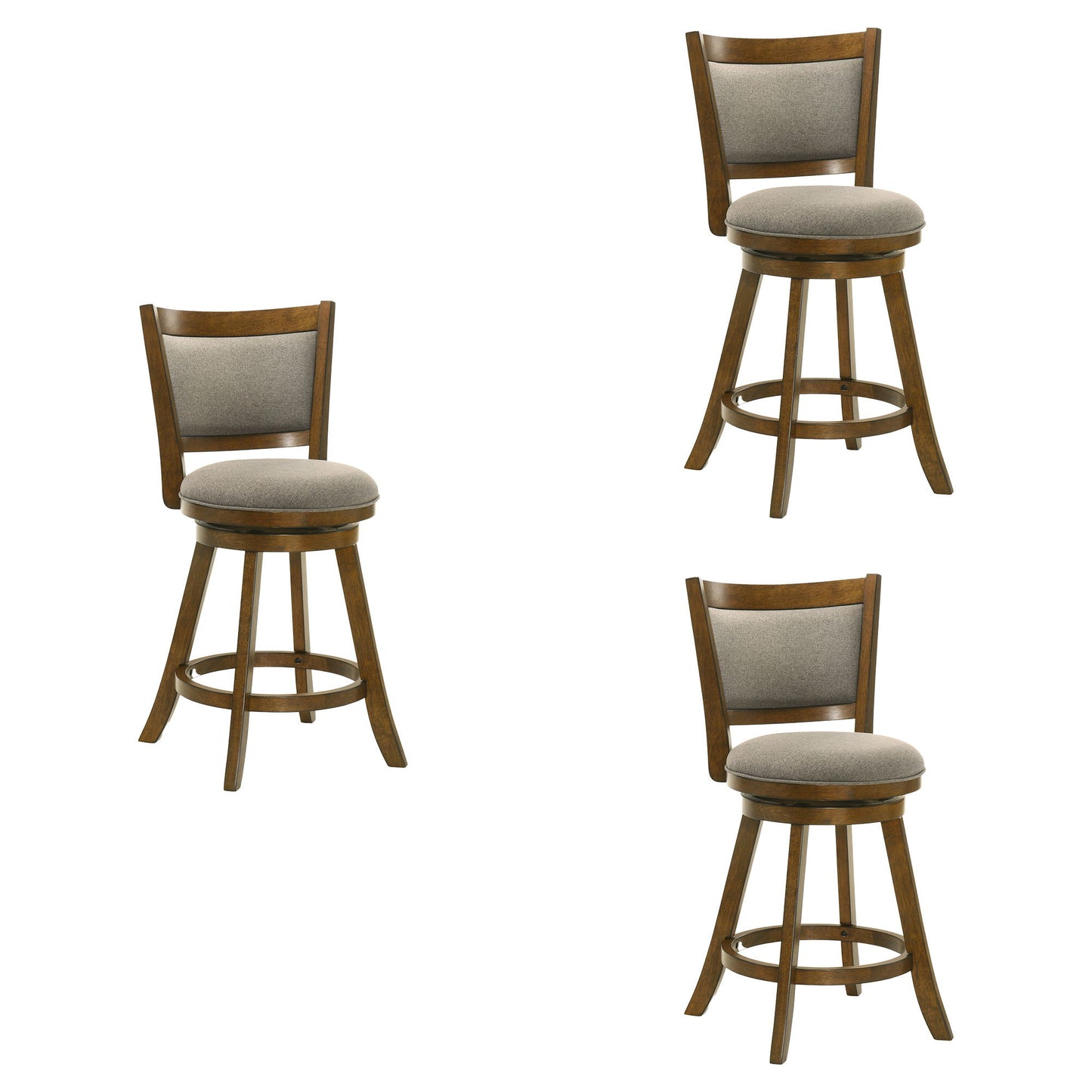 Aiden - Modern Farmhouse Swivel Wood Counter Height Kitchen Bar Stool