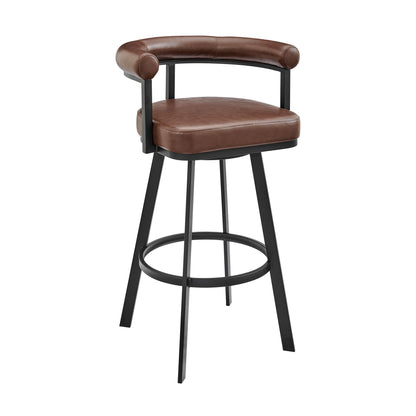 Nolagam - Swivel Bar Stool - Black Metal