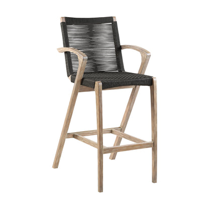 Nabila - Outdoor Rope And Wood Stool