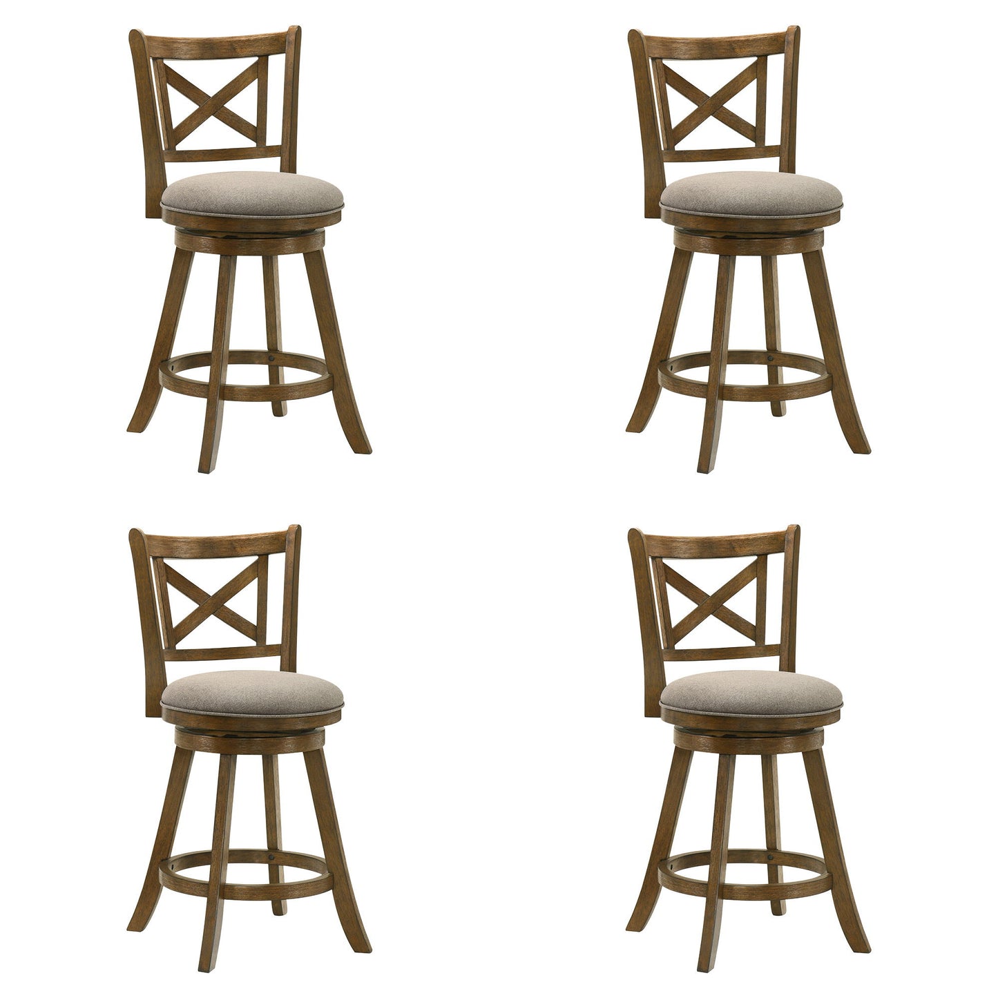 Kodi - Modern Farmhouse Swivel Wood Counter Height Kitchen Bar Stool