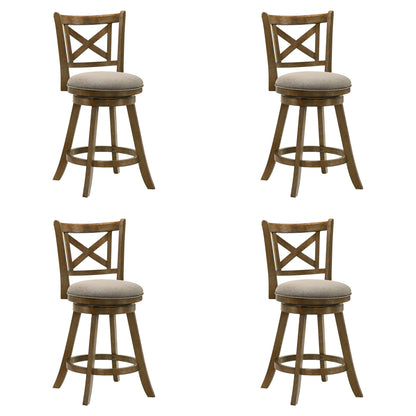 Kodi - Modern Farmhouse Swivel Wood Counter Height Kitchen Bar Stool