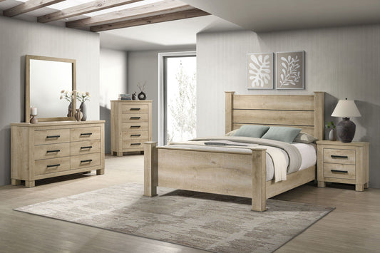 Oakglen 5-piece Eastern King Bedroom Set Weathered Oak