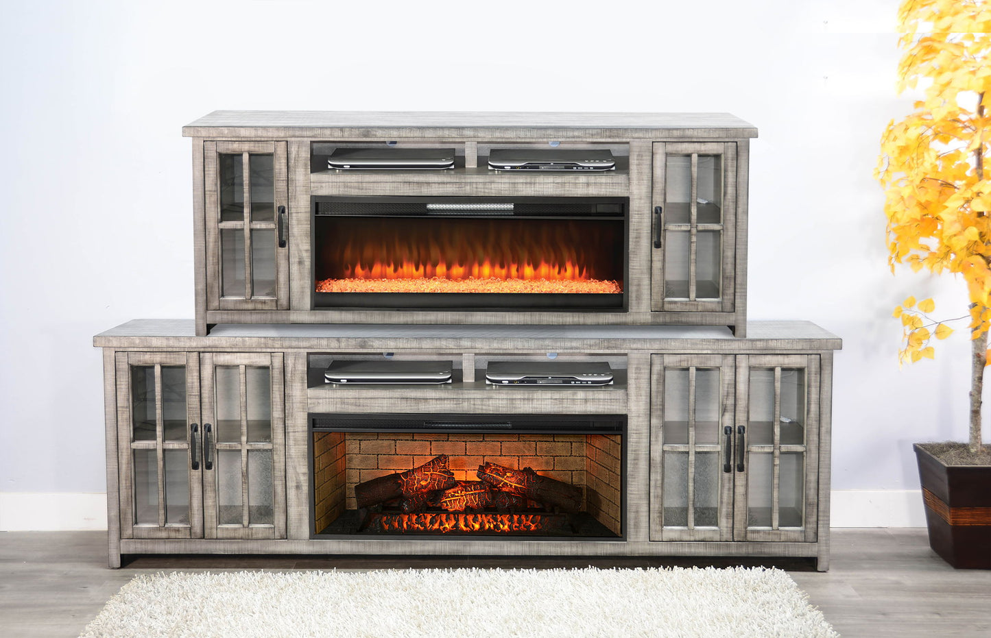 Alpine - 98" Media Console - Gray
