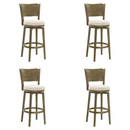 Winsley - Coastal Modern Swivel Wood Bar Height Kitchen Bar Stool