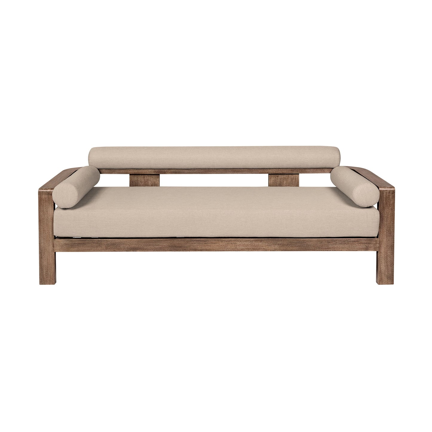 Relic - 4 Piece Outdoor Patio Conversation Set - Weathered Eucalyptus / Taupe