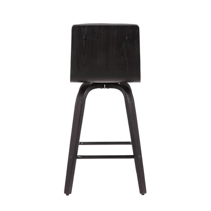 Vienna - 26" Swivel Counter Stool - Black Wood